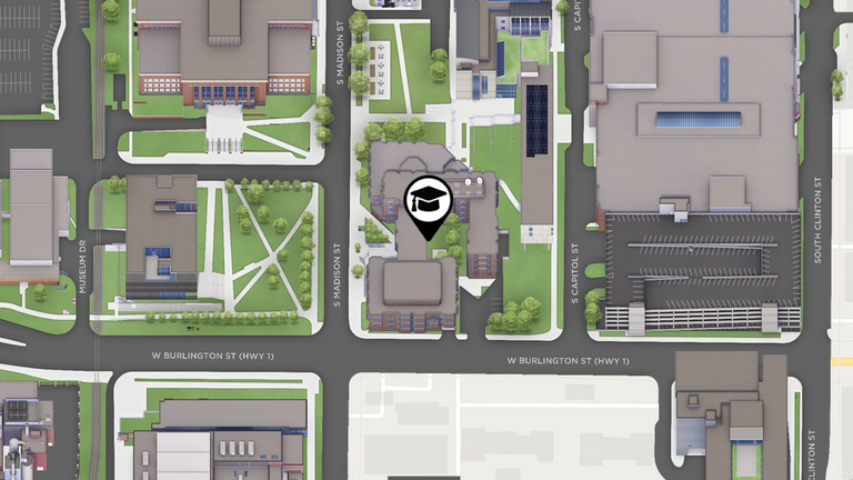 Map to Lindquist Center